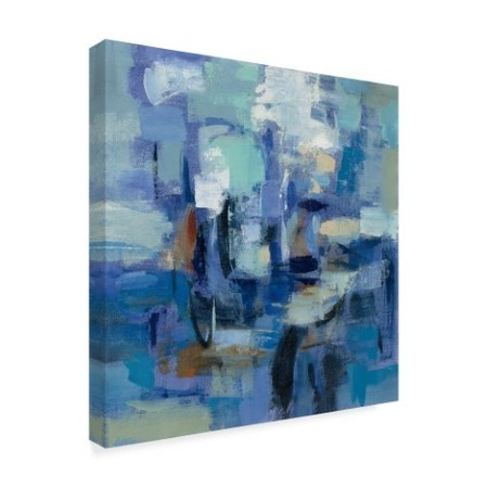 Trademark Fine Art Silvia Vassileva 'Ultramarine Wave Ii' Canvas Art, 14x14 WAP06922-C1414GG